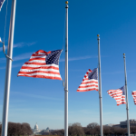 American Flags Half-Staff