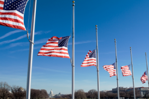 American Flags Half-Staff