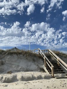 oceanfront fiberglass flagpole