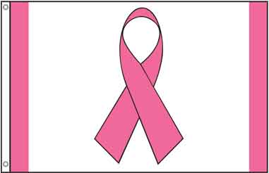 Pink Ribbon Awareness Flag