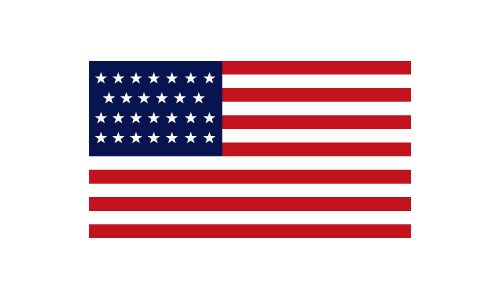 27 Star American Flag